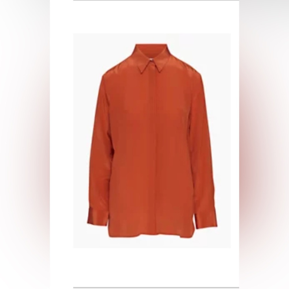 Babaton academy size S; 100% silk blouse - orange; never worn (aritzia)